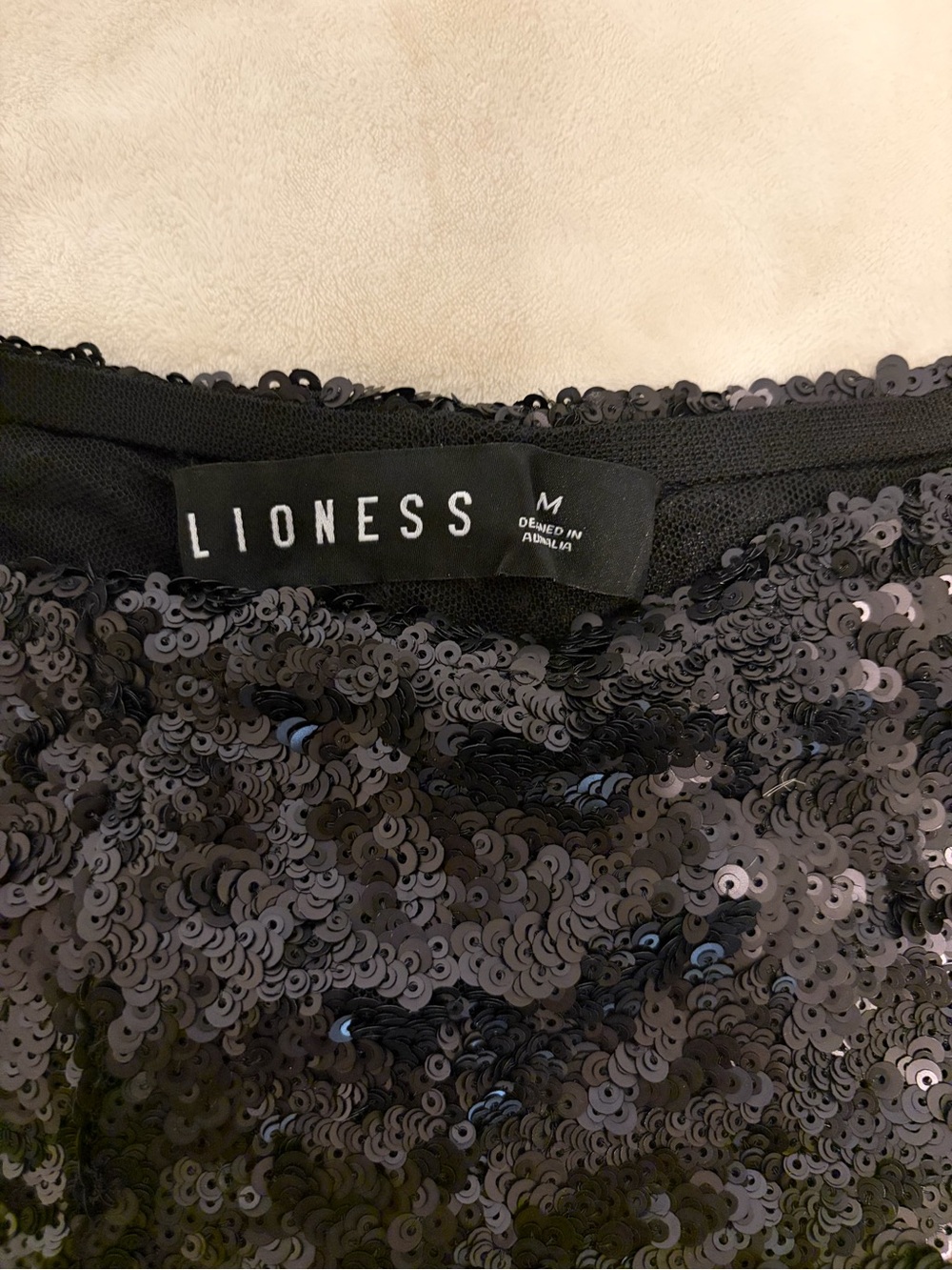 Lioness Sequin Mini Shorts in Black - Picture 2 of 3